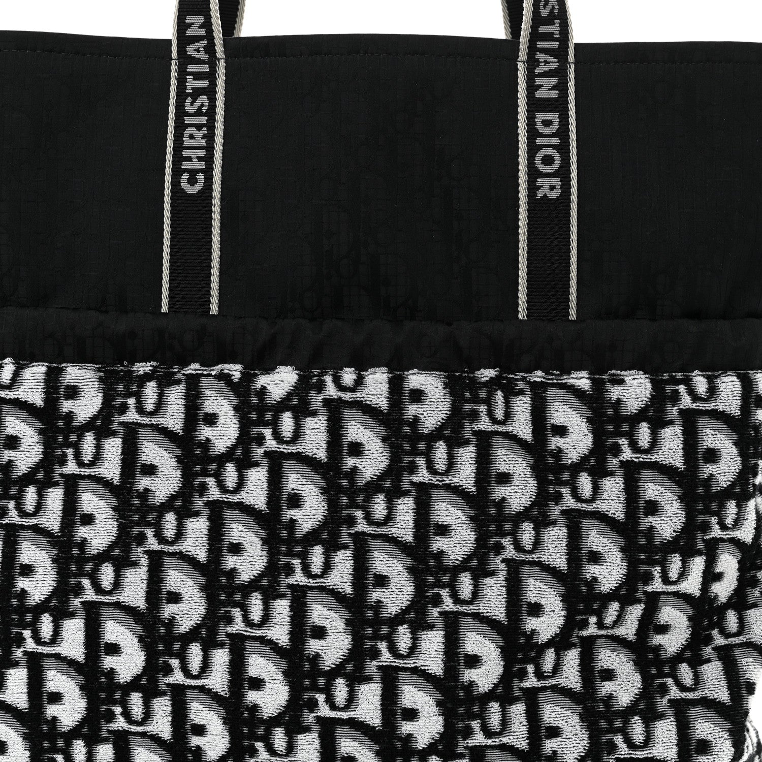 Christian Dior Terry Oblique Reversible Bag Black 7 of 9