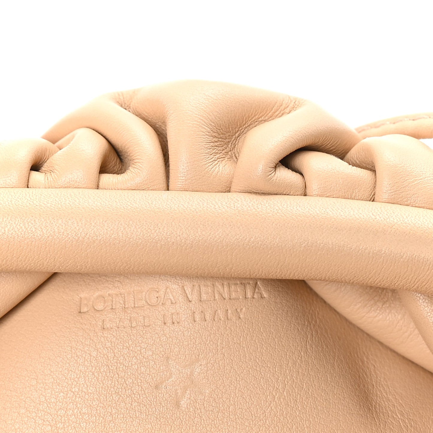 Butter Calfskin The Mini Pouch  Almond