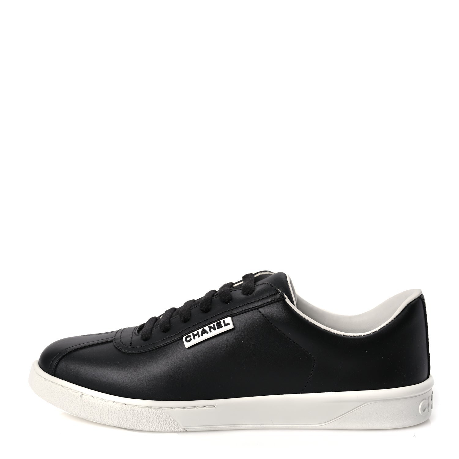 Chanel Calfskin CC Womens Sneakers 39 Black 1 of 8