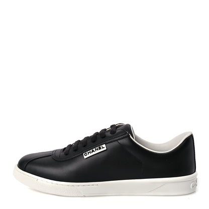 Chanel Calfskin CC Womens Sneakers 39 Black 1 of 8