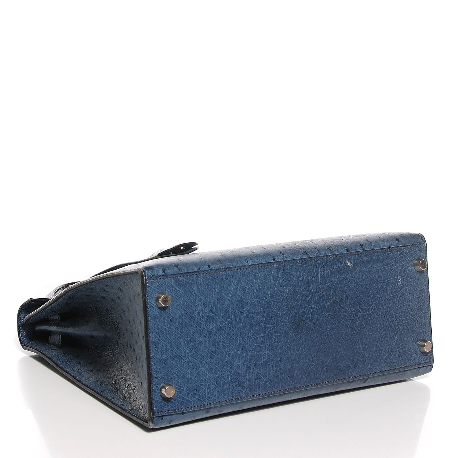 Hermes Ostrich Kelly Sellier 28 Bleu Roi 5 of 25