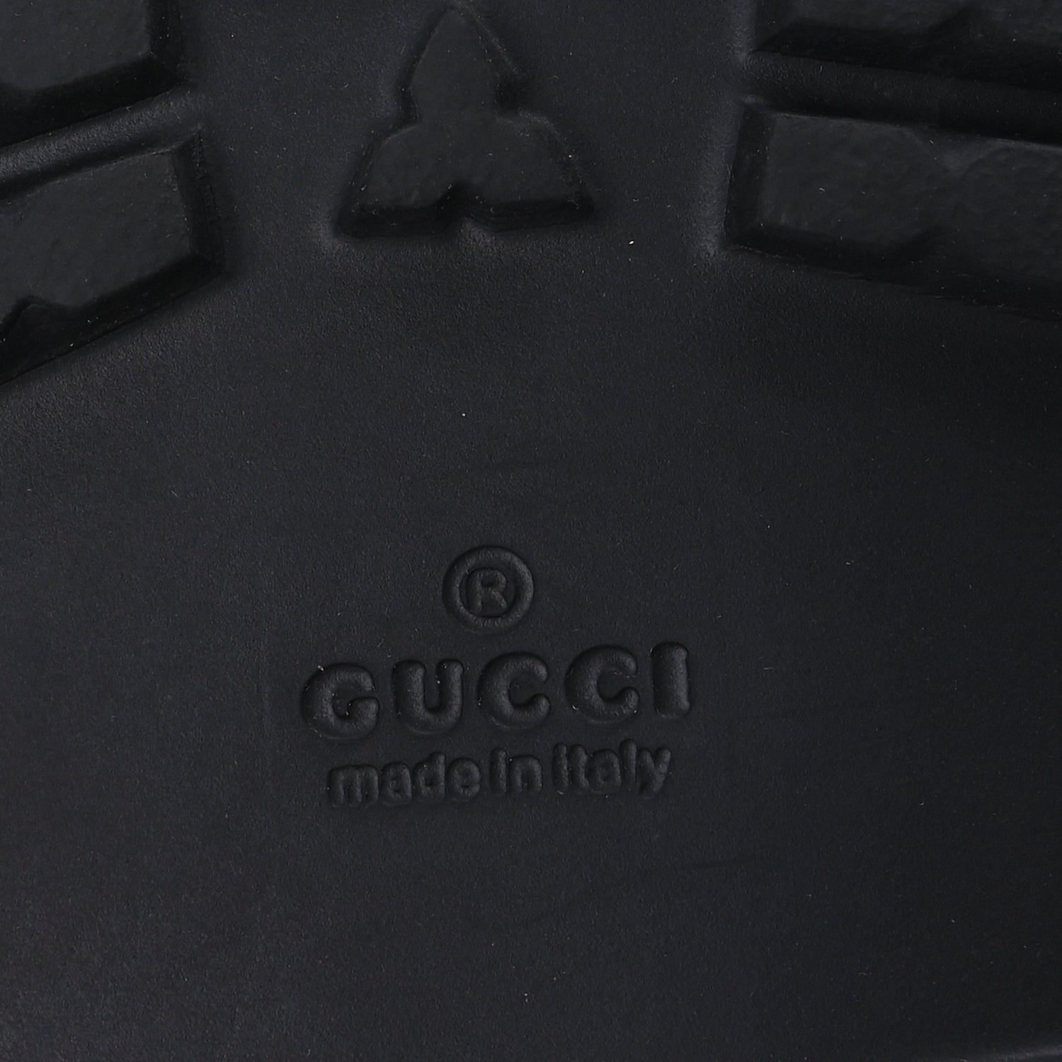 Gucci Rubber Web Mens Lug Sole Slide Sandals 10  Black Green Red 7 of 7