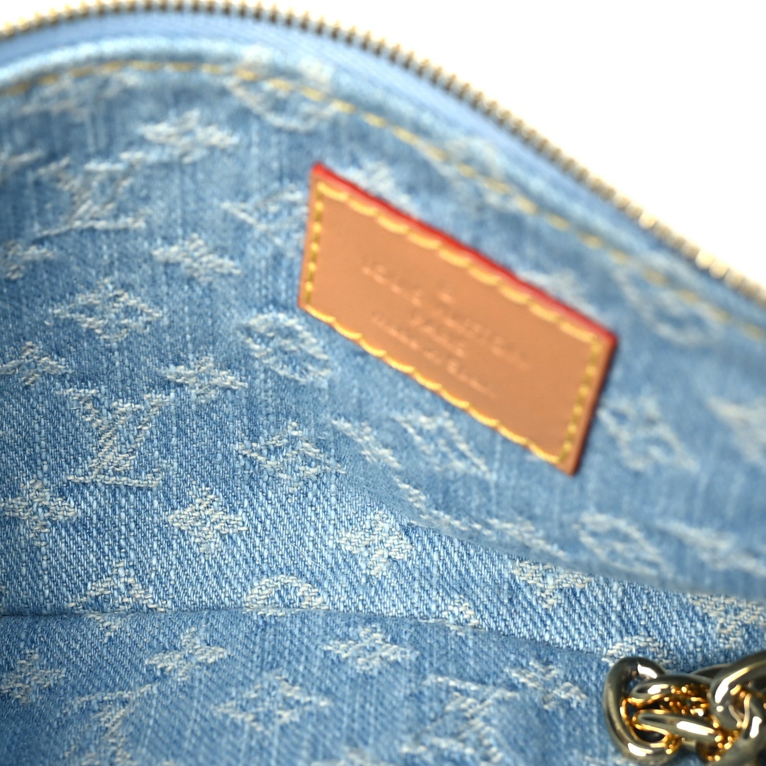 Louis Vuitton Monogram Denim Liv Pochette Sky Blue 4 of 8