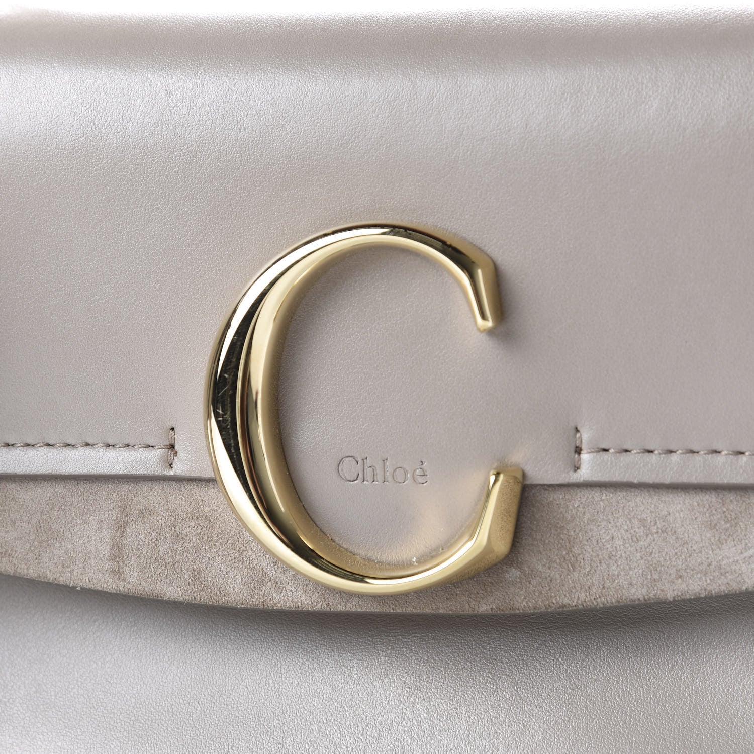 Chloe Calfskin Small C Double Carry Motty Grey 9 of 10