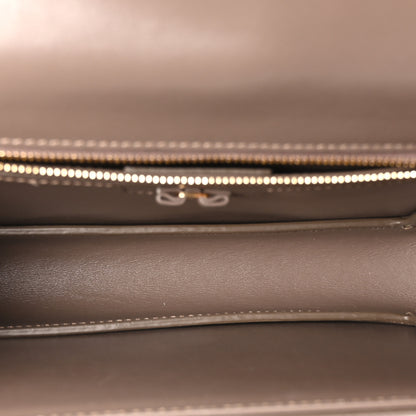 Salvatore Ferragamo Printed Calfskin Ginny Shoulder Bag Grey 5 of 9