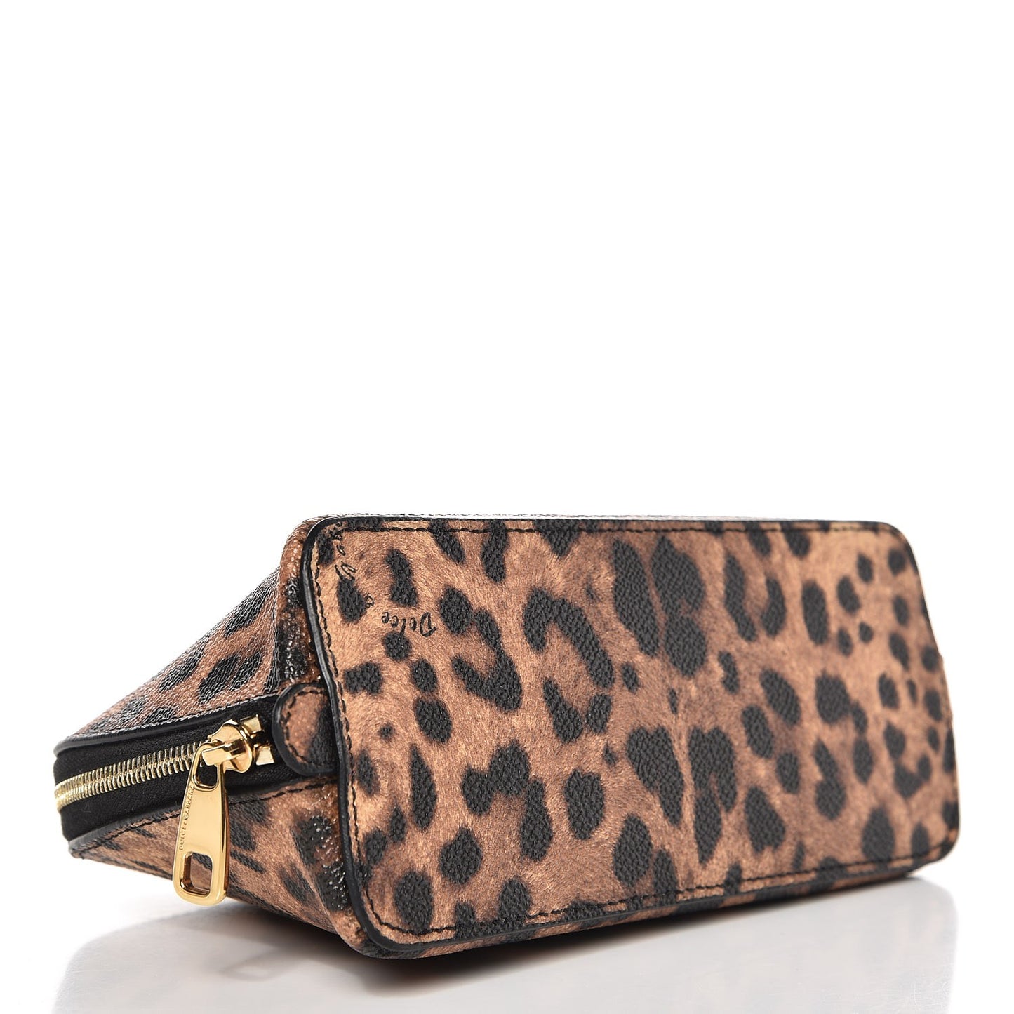 Leo Crepe Cosmetic Pouch Leopard
