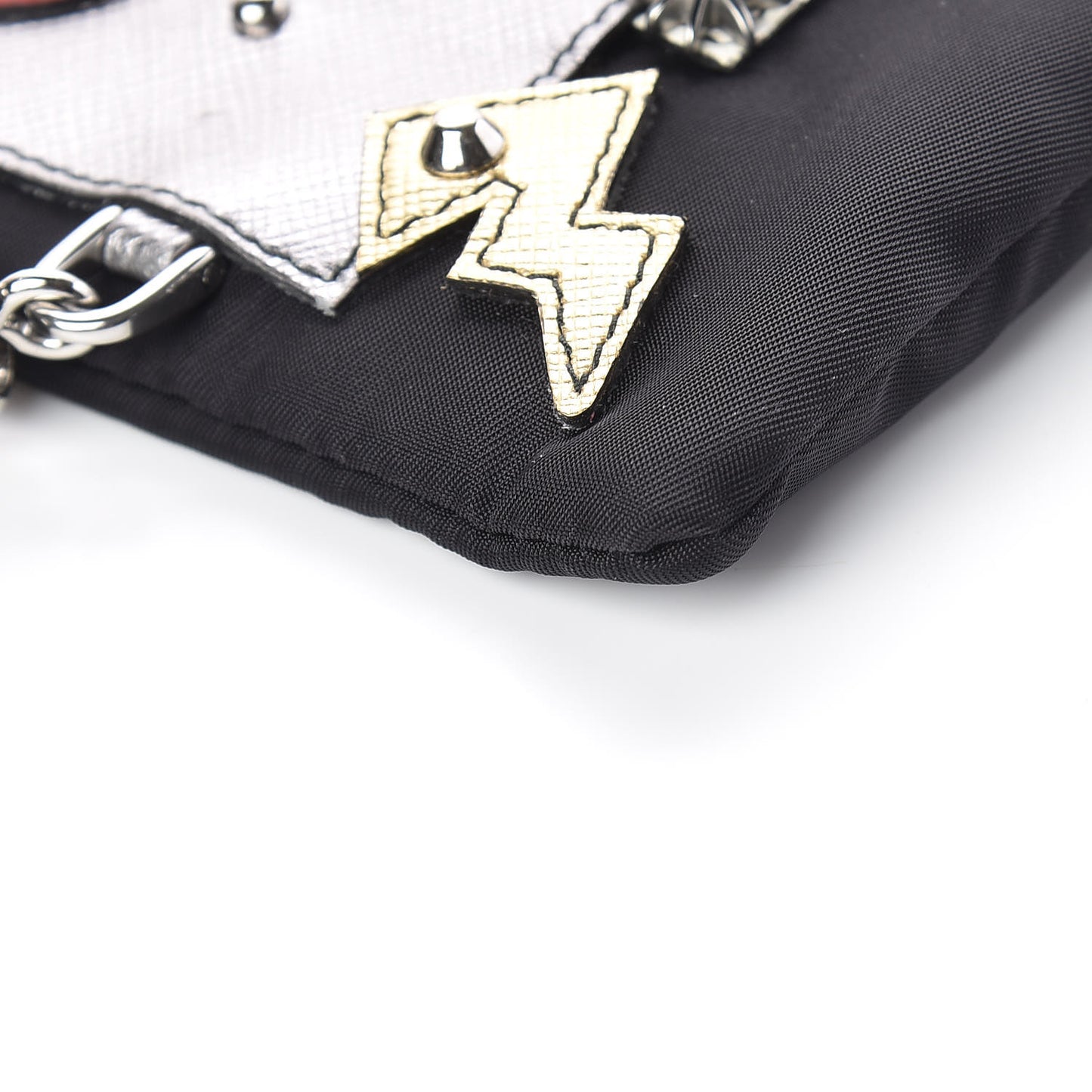 Tessuto Nylon Robot Chain Pouch Black