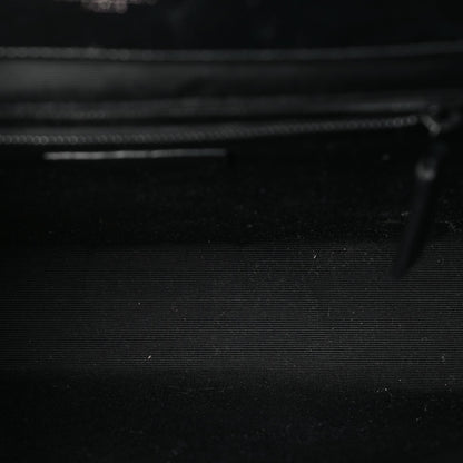 Saint Laurent Grain De Poudre Textured Mixed Matelasse Large Triquilt Monogram Monochrome Satchel Black 4 of 7