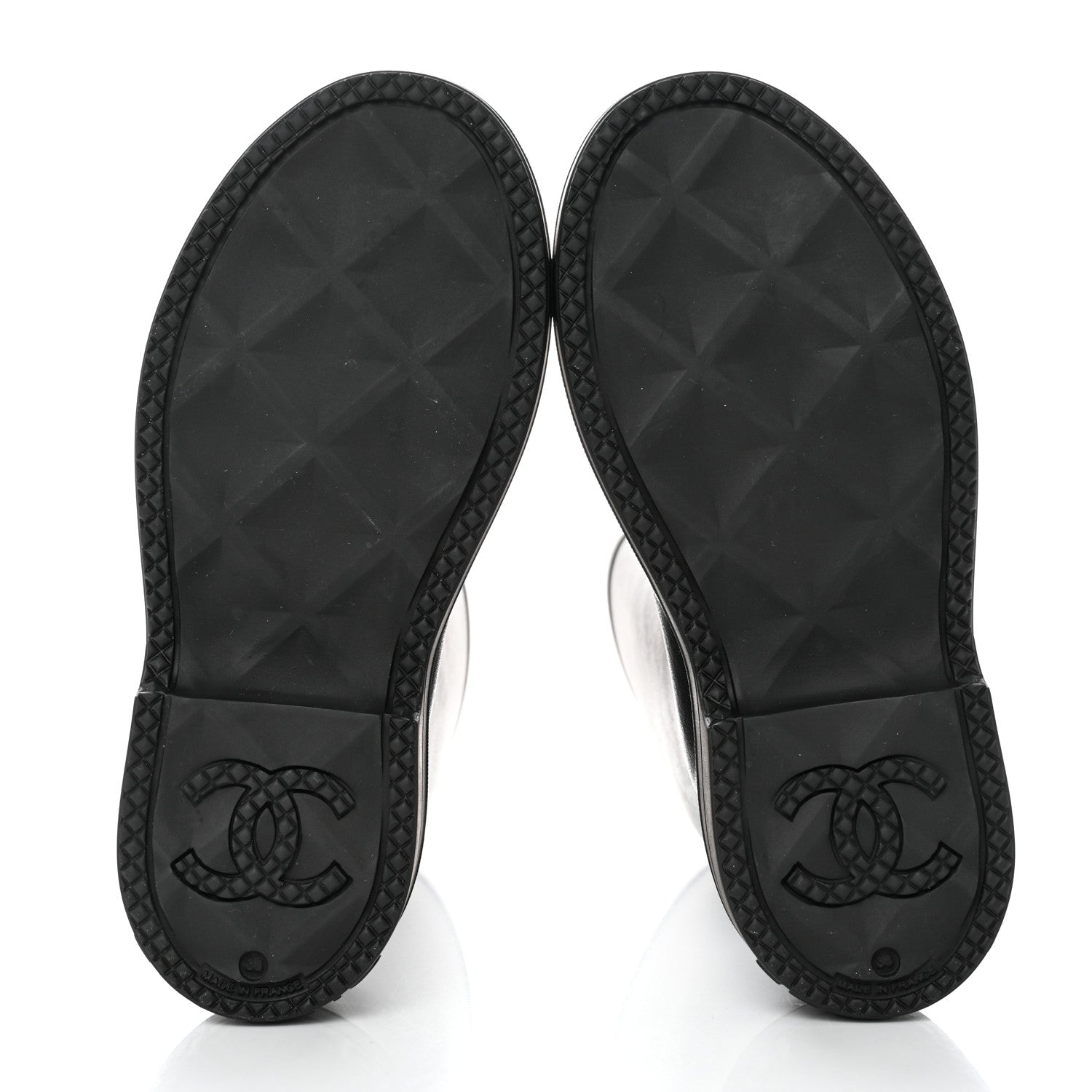 Chanel Caoutchouk CC High Boots 36 Black 5 of 9