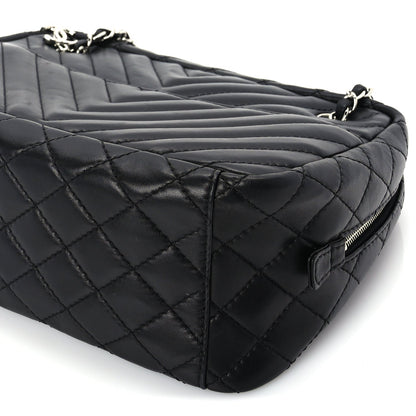 Chanel Lambskin Chevron Quilted Camera Case Black 9 of 9