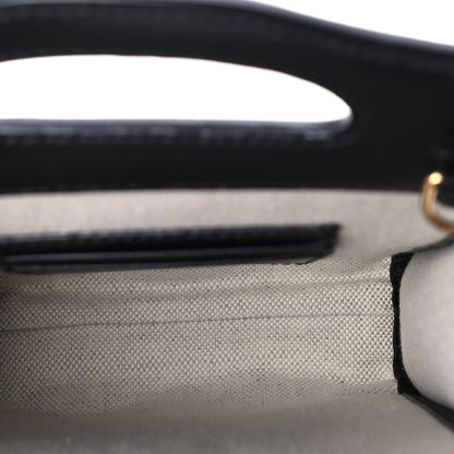 Gucci Calfskin GG Matelasse Mini Top Slip Handle Crossbody Bag  Black Natural 4 of 8