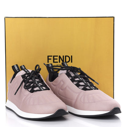 Fendi Nylon FFreedom Sneakers 39 White Rosa 9 of 9