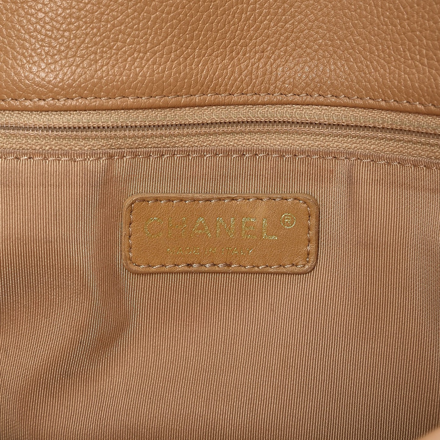 Calfskin Cerf Executive Shopper Tote Beige