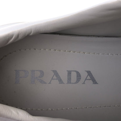 Prada Vitello Soft Logo Low Top Sneakers 38 White 8 of 10