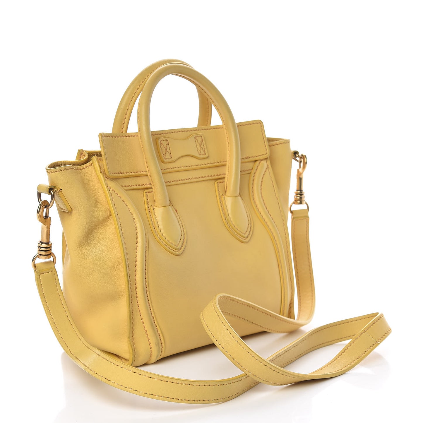 Smooth Calfskin Nano Luggage Citron