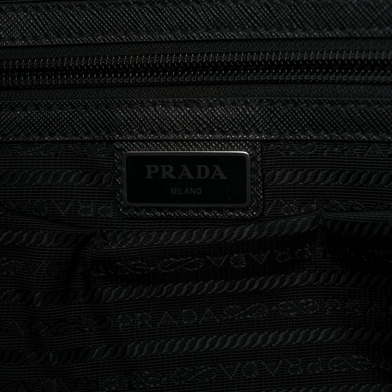Prada Tessuto Nylon Saffiano Briefcase Black 7 of 14
