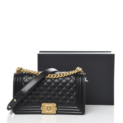 Chanel Caviar Quilted Medium Boy Flap Black 10 of 10