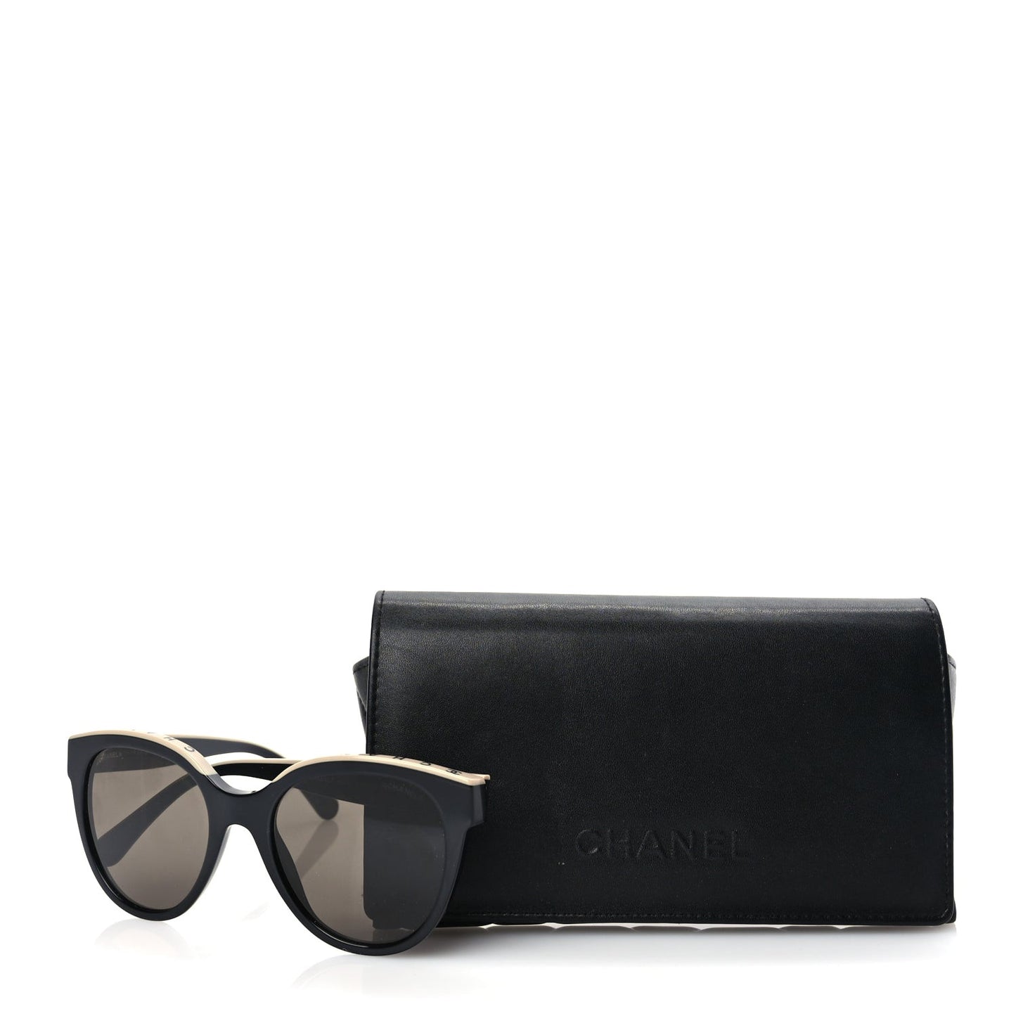 Acetate CC Butterfly Sunglasses 5414 Black Beige