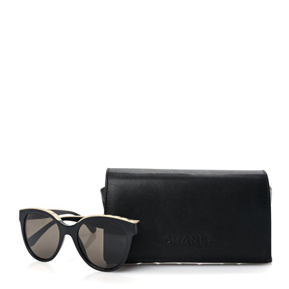 Chanel Acetate CC Butterfly Sunglasses 5414 Black Beige 6 of 6