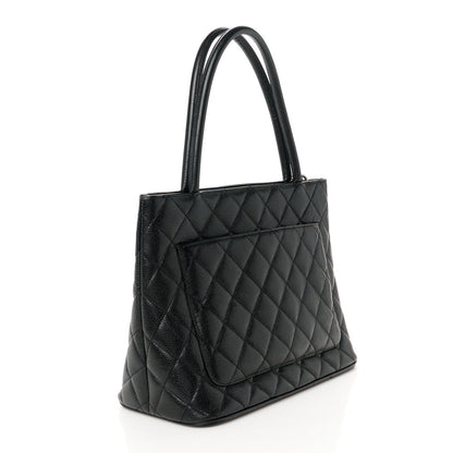 Chanel Caviar Quilted Medallion Tote Black 3 of 7