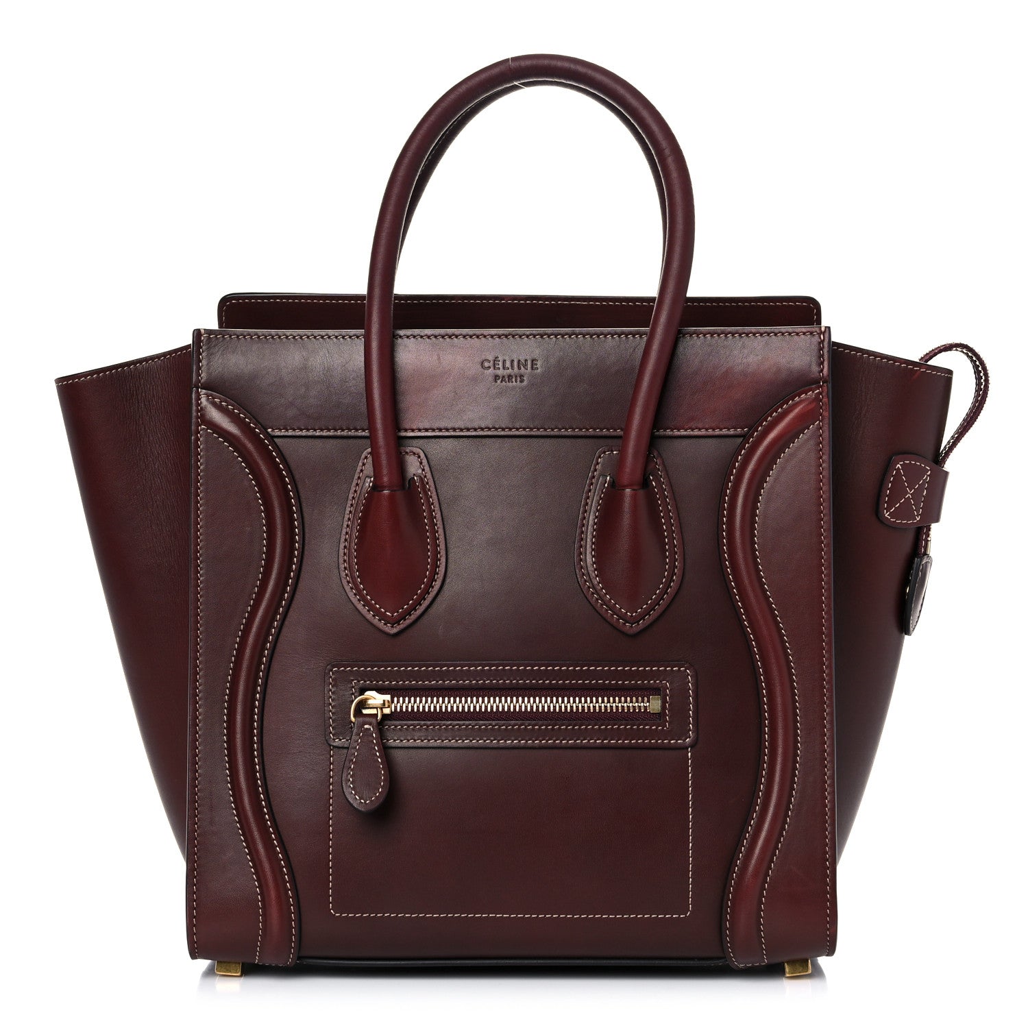 Celine Smooth Calfskin Micro Luggage Burgundy 1 of 17