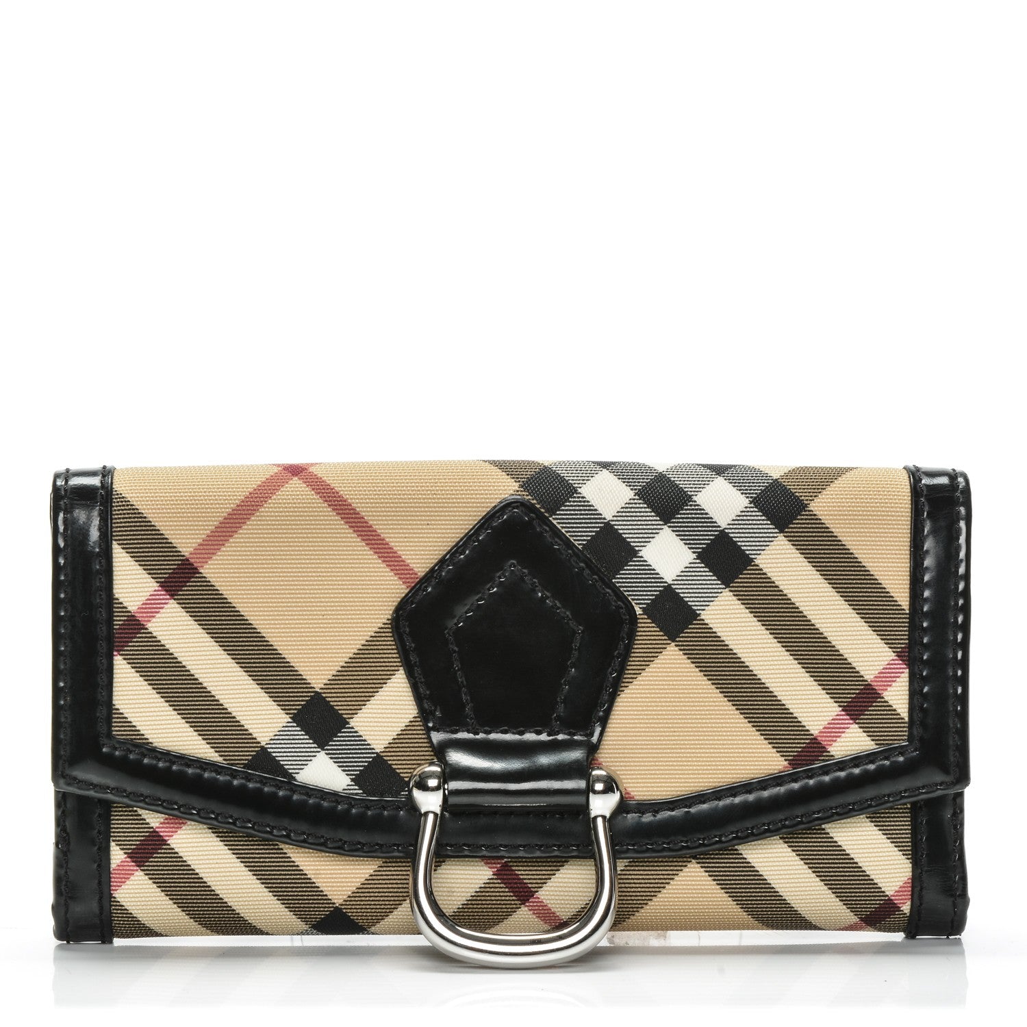 Burberry Nova Check Continental Wallet Black 1 of 8