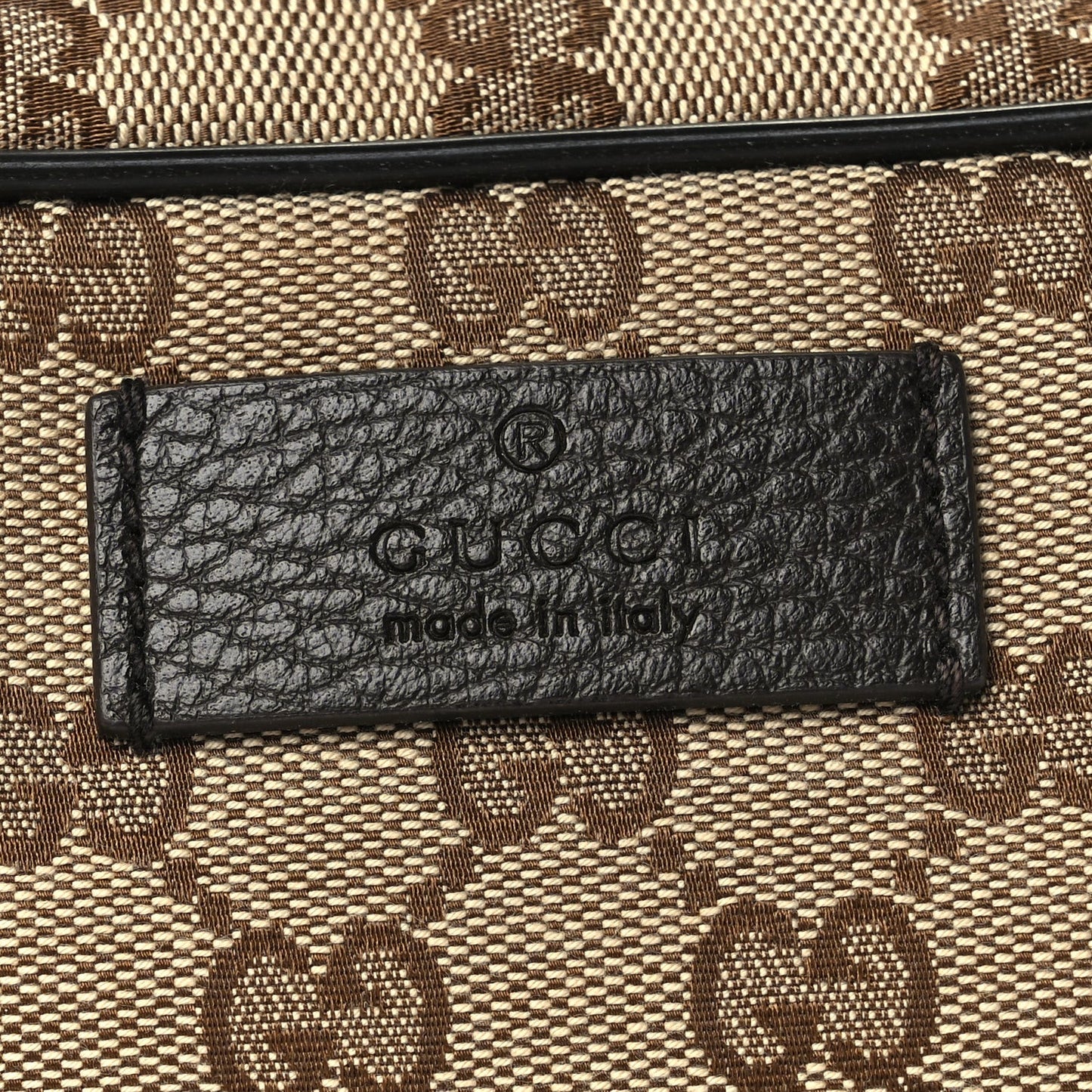 Monogram Dollar Calfskin Belt Bag Beige Ebony Testa di Moro Marrone Scuro