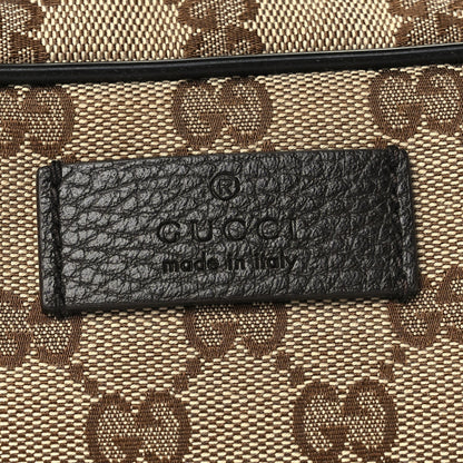 Gucci Monogram Dollar Calfskin Belt Bag Beige Ebony Testa di Moro Marrone Scuro 7 of 9