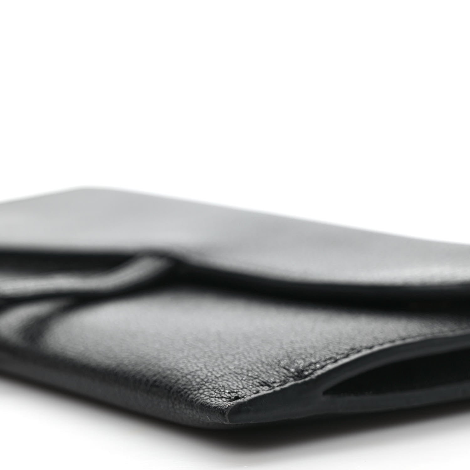 Christian Dior Goatskin Saddle Long Wallet With Chain Black 8 of 10