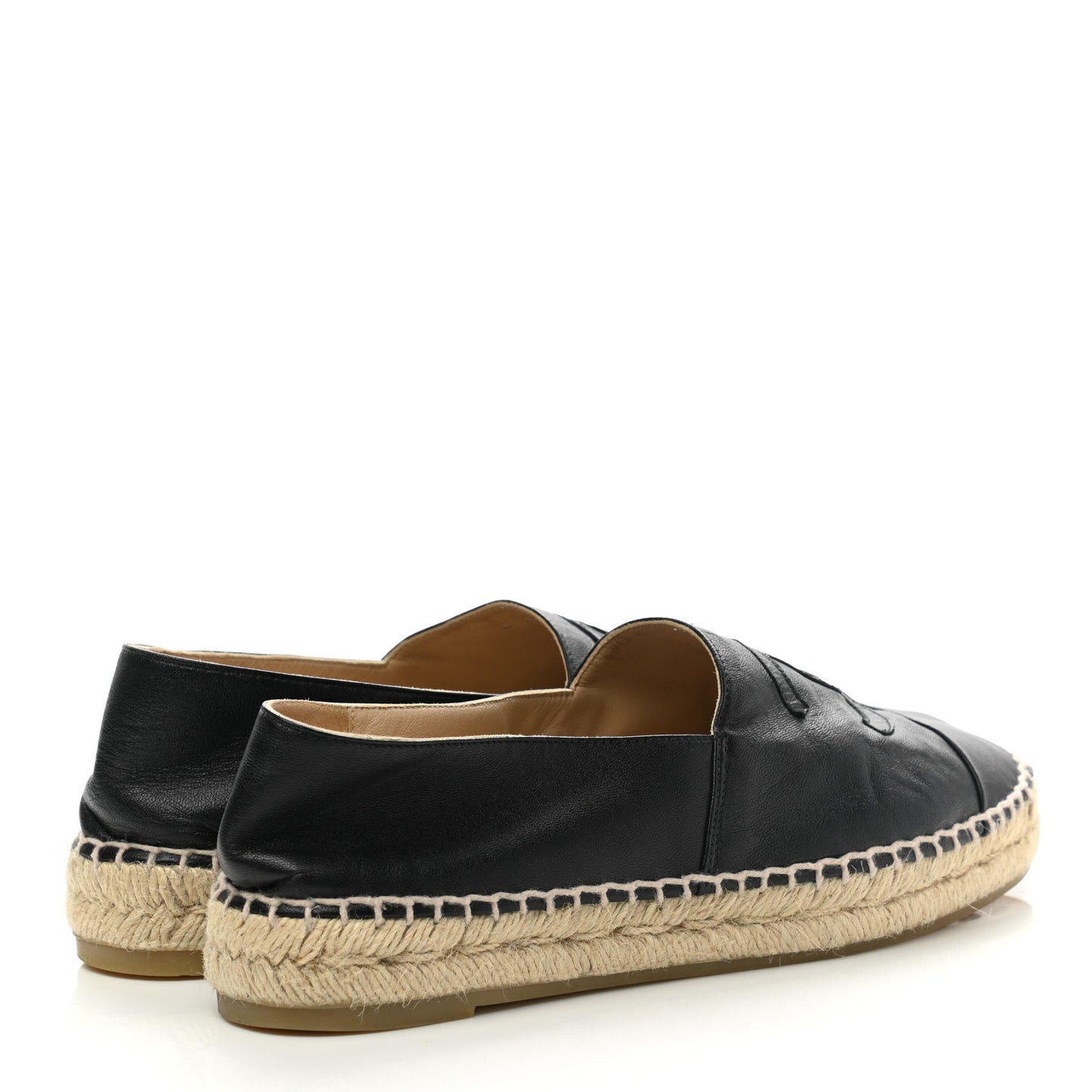 Lambskin CC Espadrilles 37 Black