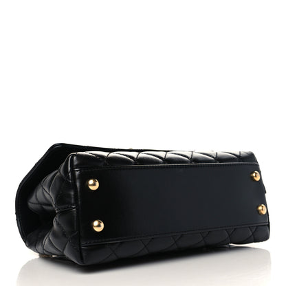 Chanel Calfskin Quilted Mini Coco Handle Flap Black 4 of 9
