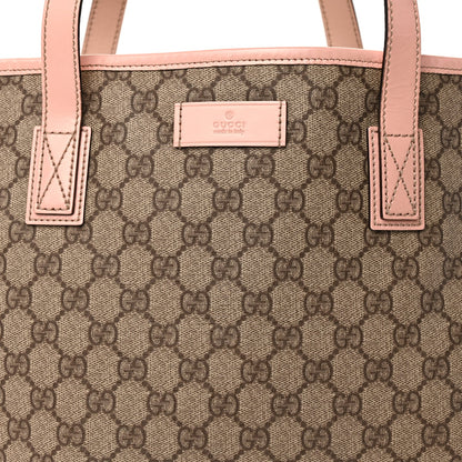 Gucci GG Supreme Monogram Medium Zippered Shopping Tote Pink 6 of 8