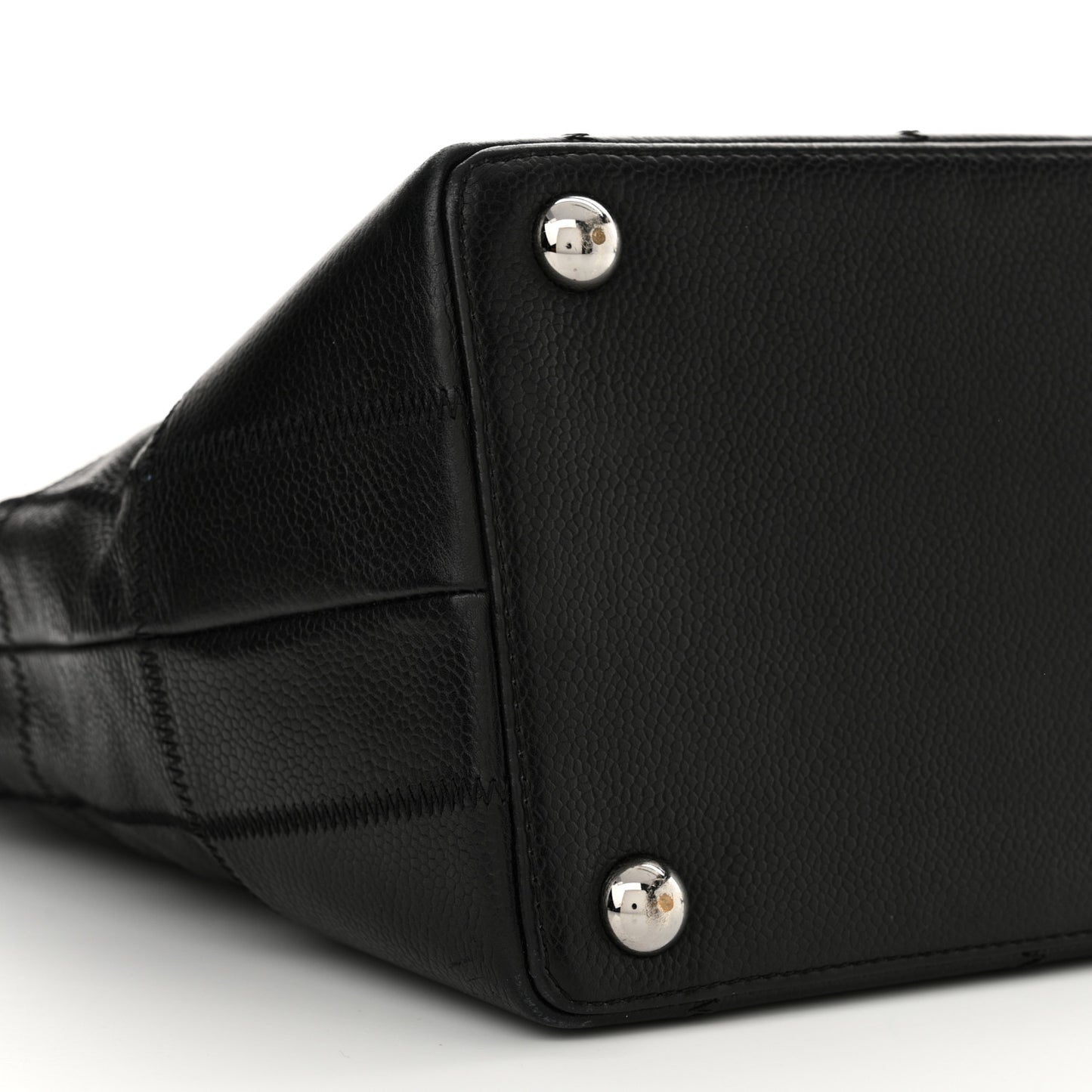 Caviar Square Stitched Hobo Black