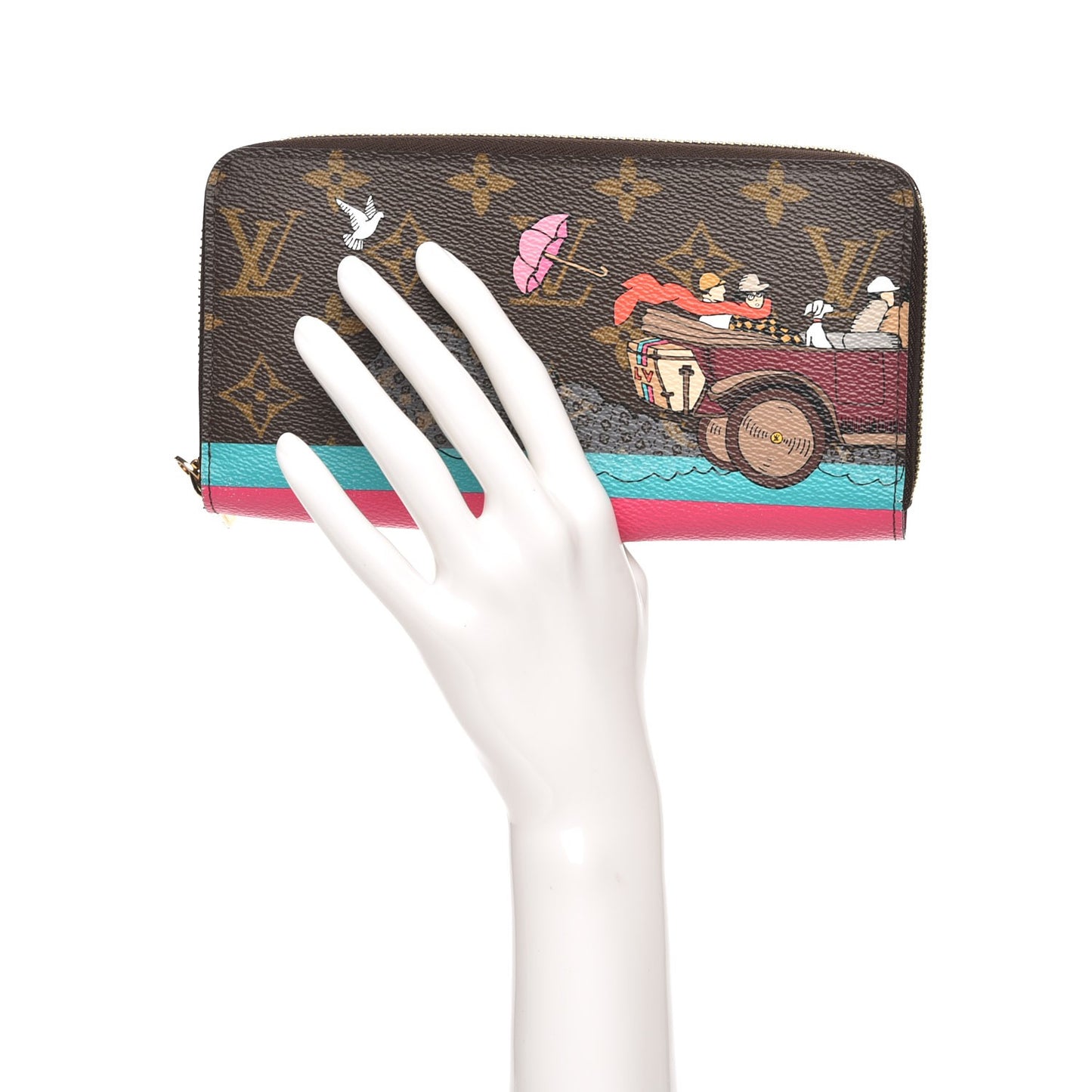 Monogram 2015 Christmas Animation Zippy Wallet Hibiscus