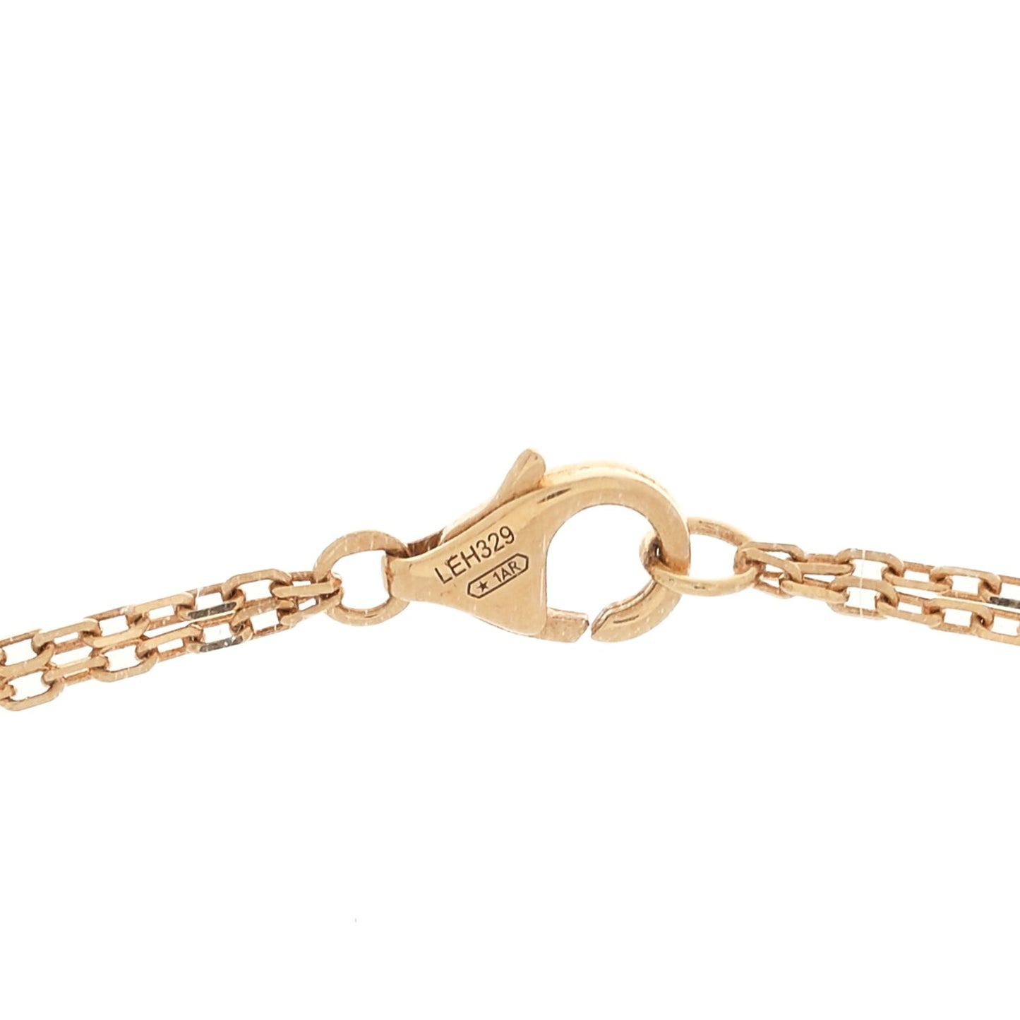 18K Yellow Gold 2 Diamond LOVE Necklace