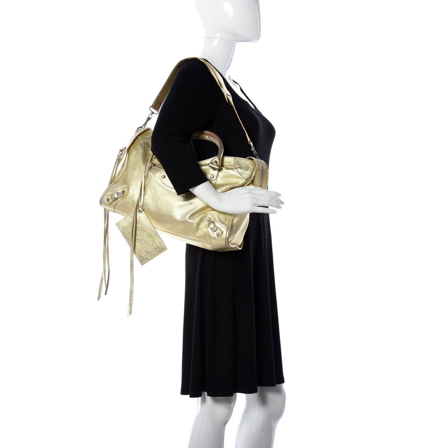 Laminated Agneau Classic Silver Hardware City Gold