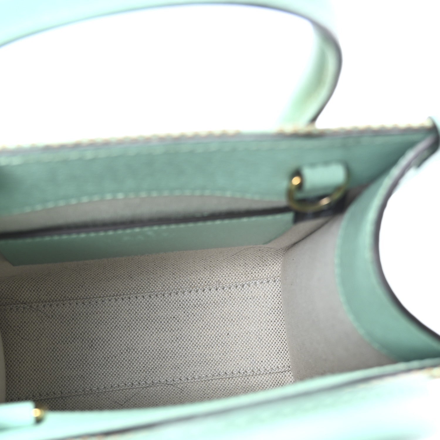 Gucci Monogram Jumbo GG Textured Dollar Calfskin Mini Tote Bag Pepperlight Mint 5 of 7