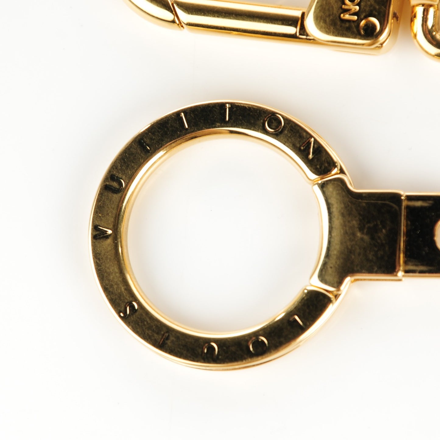 Metal Pochette Extender Key Ring Chain Gold