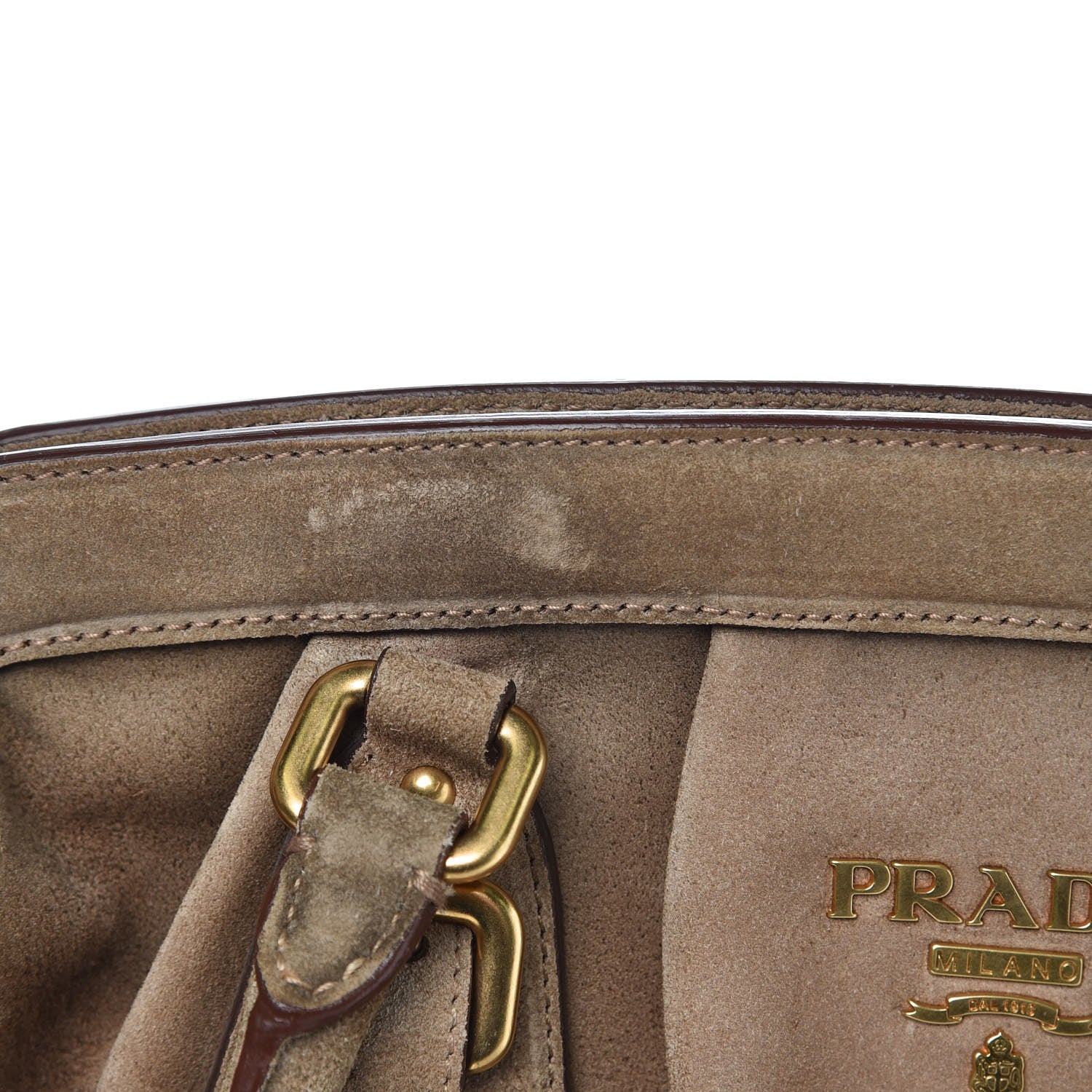 Prada Suede Scamosciato Shoulder Bag 8 of 14