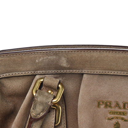 Prada Suede Scamosciato Shoulder Bag 8 of 14