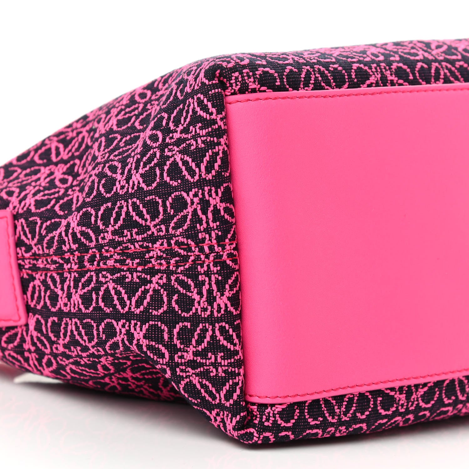 Loewe Jacquard Anagram Calfskin Small Cubi Bag Pink 9 of 10