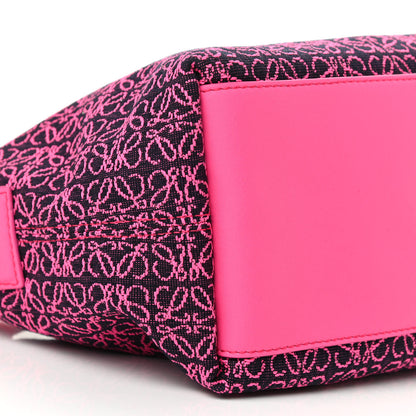 Loewe Jacquard Anagram Calfskin Small Cubi Bag Pink 9 of 10