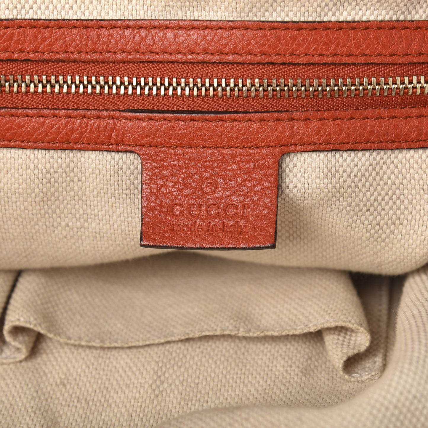 Pebbled Calfskin Medium Soho Chain Hobo Sun Orange