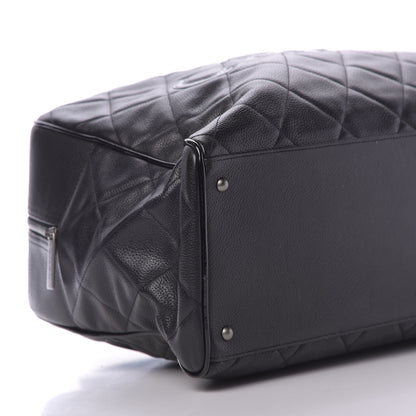 Chanel Caviar Patent Quilted Large Bowler Black 5 of 11