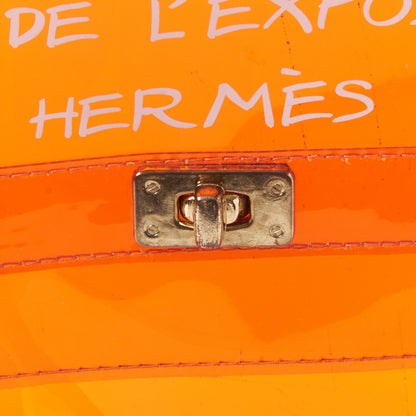 Hermes Vinyl Souvenir De L'Exposition Kelly Orange 7 of 8