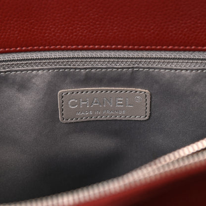 Chanel Caviar Quilted Grand Shopping Tote GST Dark Burgundy 6 of 10