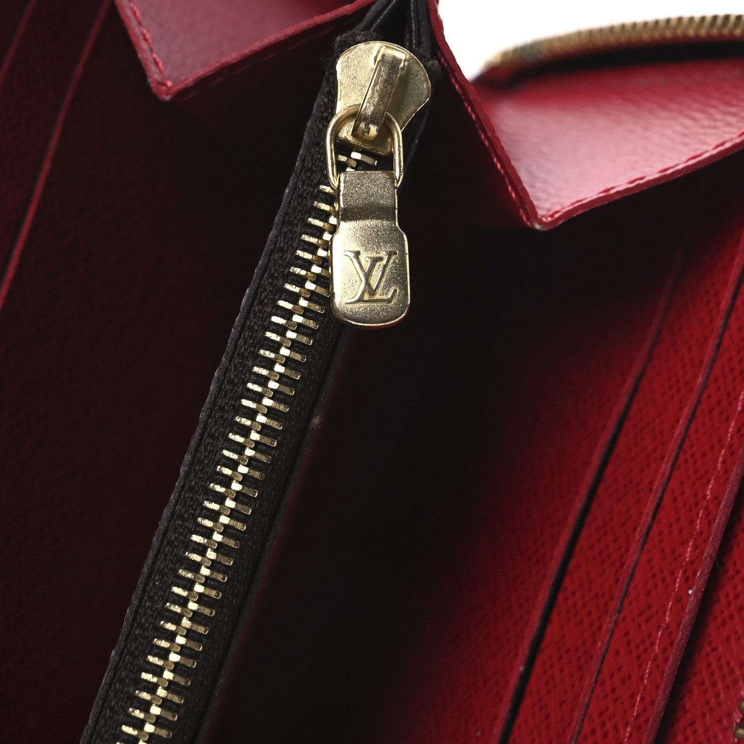 Damier Ebene Clemence Wallet Cherry
