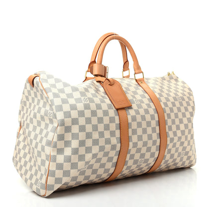 Louis Vuitton Damier Azur Keepall 50 2 of 9