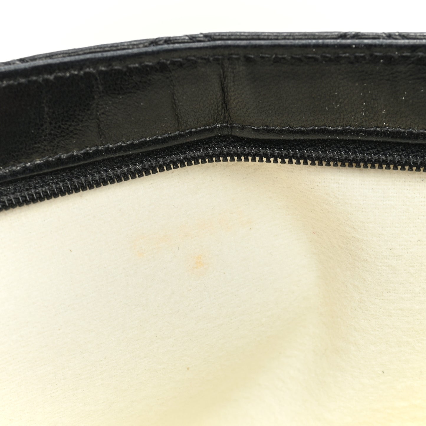 Calfskin Diamond Stitch Small Cosmetic Case Black