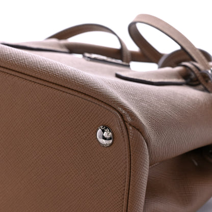 Prada Saffiano Cuir Small Twin Tote Cannella Cocco 10 of 14